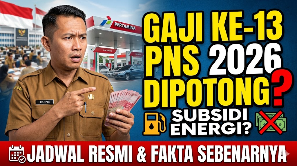 Gaji Ke-13 PNS 2026 Dipotong untuk Subsidi Energi? Ini Jadwal Resmi dan Fakta Sebenarnya