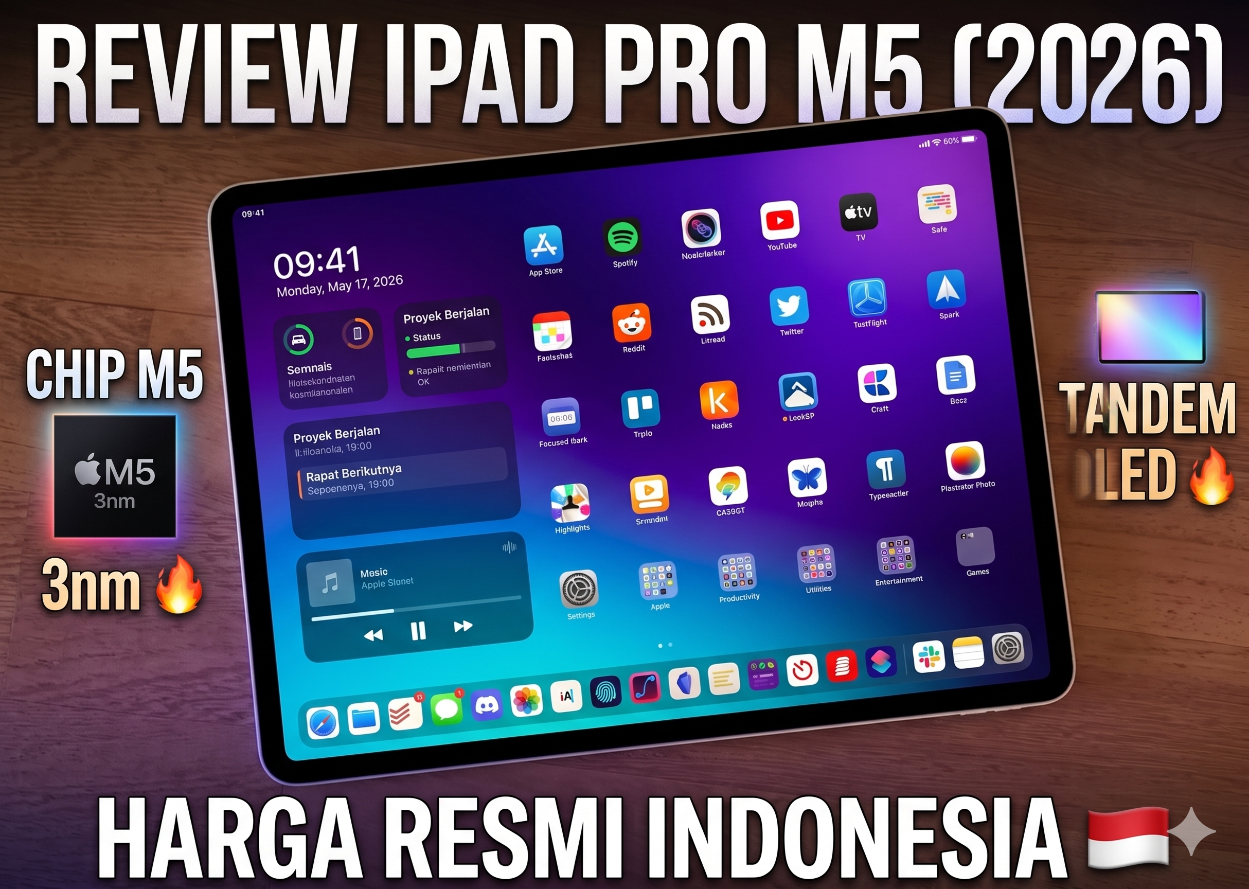 Review iPad Pro M5 2026: Chip 3nm, OLED Tandem, dan Harga Resmi Indonesia