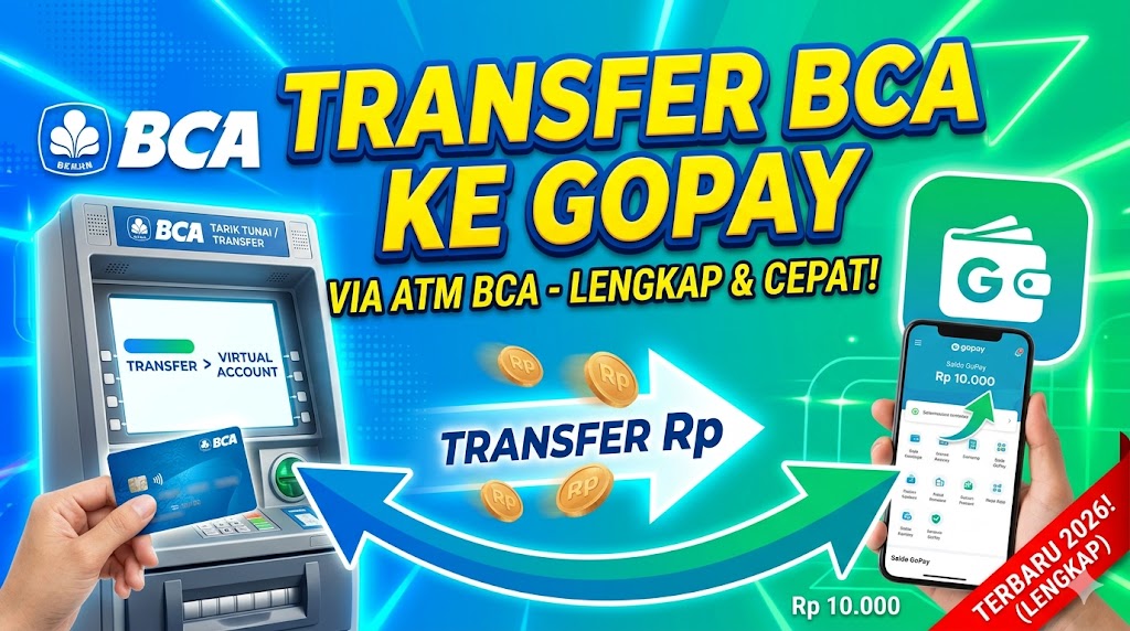 Transfer BCA ke GoPay via ATM BCA