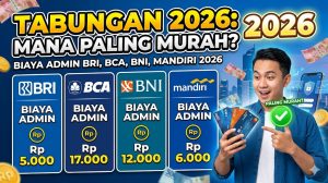 Biaya Admin Tabungan BRI, BCA, BNI, dan Mandiri 2026 — Mana yang Paling Murah?