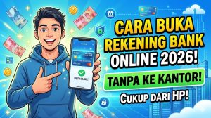 Cara Buka Rekening Bank Online 2026 — Tanpa ke Kantor, Cukup dari HP