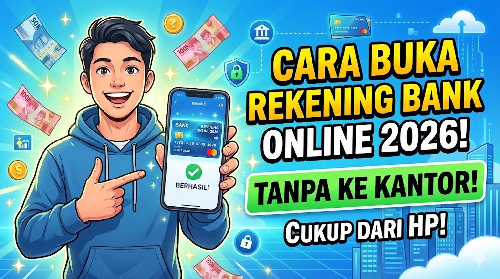 Cara Buka Rekening Bank Online 2026 — Tanpa ke Kantor, Cukup dari HP