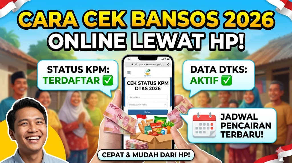 Cara Cek Bansos Online 2026 Lewat HP: Status KPM, DTKS, hingga Jadwal Pencairan