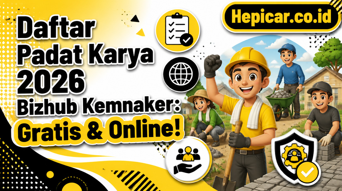 Cara Daftar Program Padat Karya 2026 di Bizhub Kemnaker, Gratis dan Online