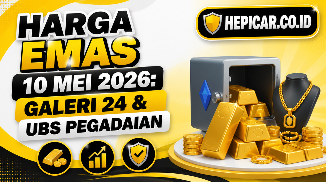Harga Emas Terkini 10 Mei 2026: Update Terbaru Emas Galeri 24 dan UBS di Pegadaian!