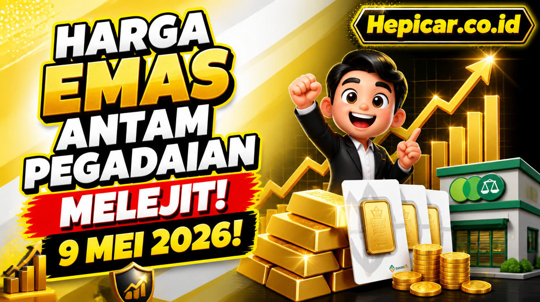 Harga Emas Antam di Pegadaian Naik Tajam Hari Ini 9 Mei 2026!