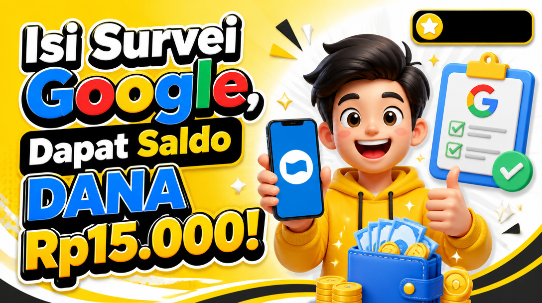 Dapatkan Saldo DANA Rp15.000 dengan Mudah, Cukup Isi Survei Google!