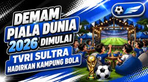 Demam Piala Dunia 2026 Dimulai, TVRI Sultra Hadirkan Kampung Bola